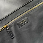 ICARE 58 MAXI SHOPPING BAG IN BLACK LAMBSKIN GOLD-TONE METALLIC