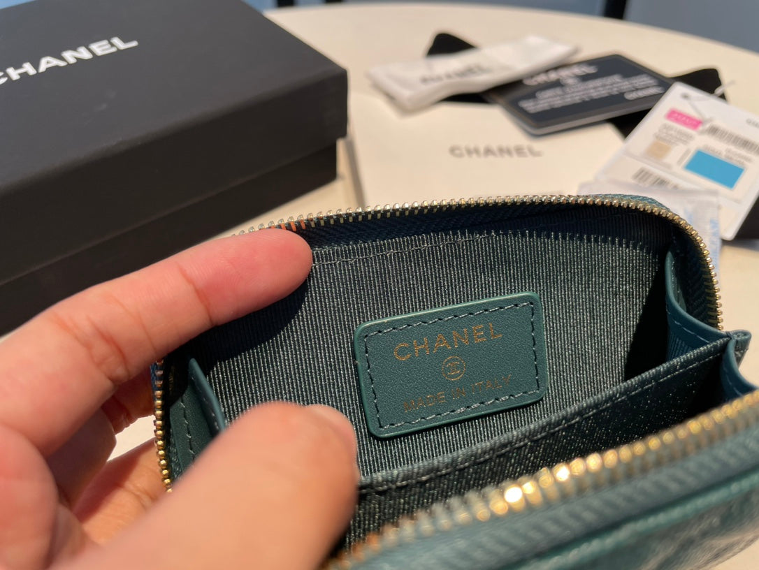 CC ジップ付きコインパース 11 オーシャングレインカーフスキン