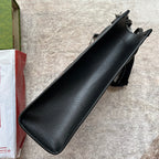 タイガープリント ミディアム トートバッグ 38 ブラック キャンバス＆レザートリム