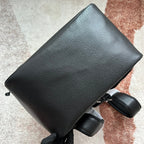 タイガープリント ミディアム バックパック 43 ブラック キャンバス＆レザートリム