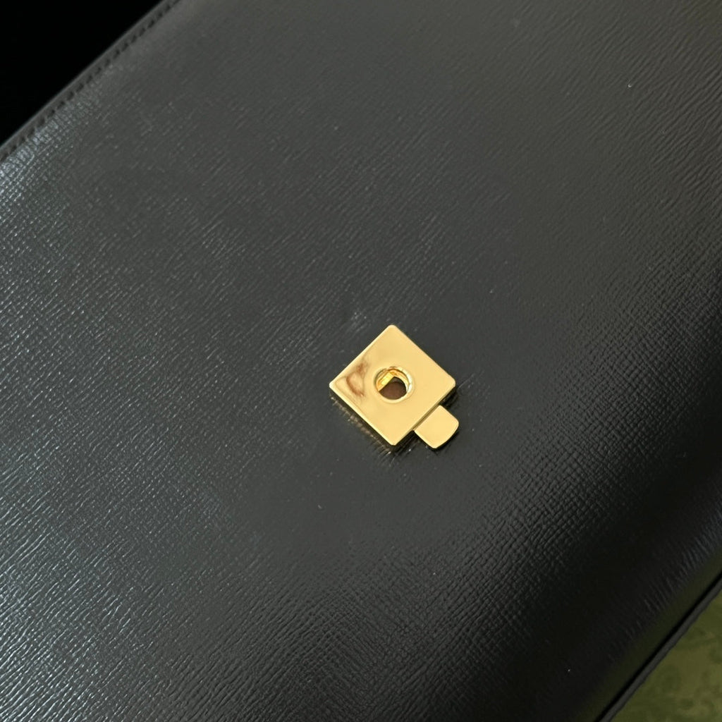 ホースビット 1955 ミディアム トップハンドルバッグ 29インチ ブラック カーフスキン ゴールド金具