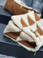 ジェイミー 4.3 ラージバッグ 38インチ ブラウンスエードミックスベージュシアリングゴールド金具