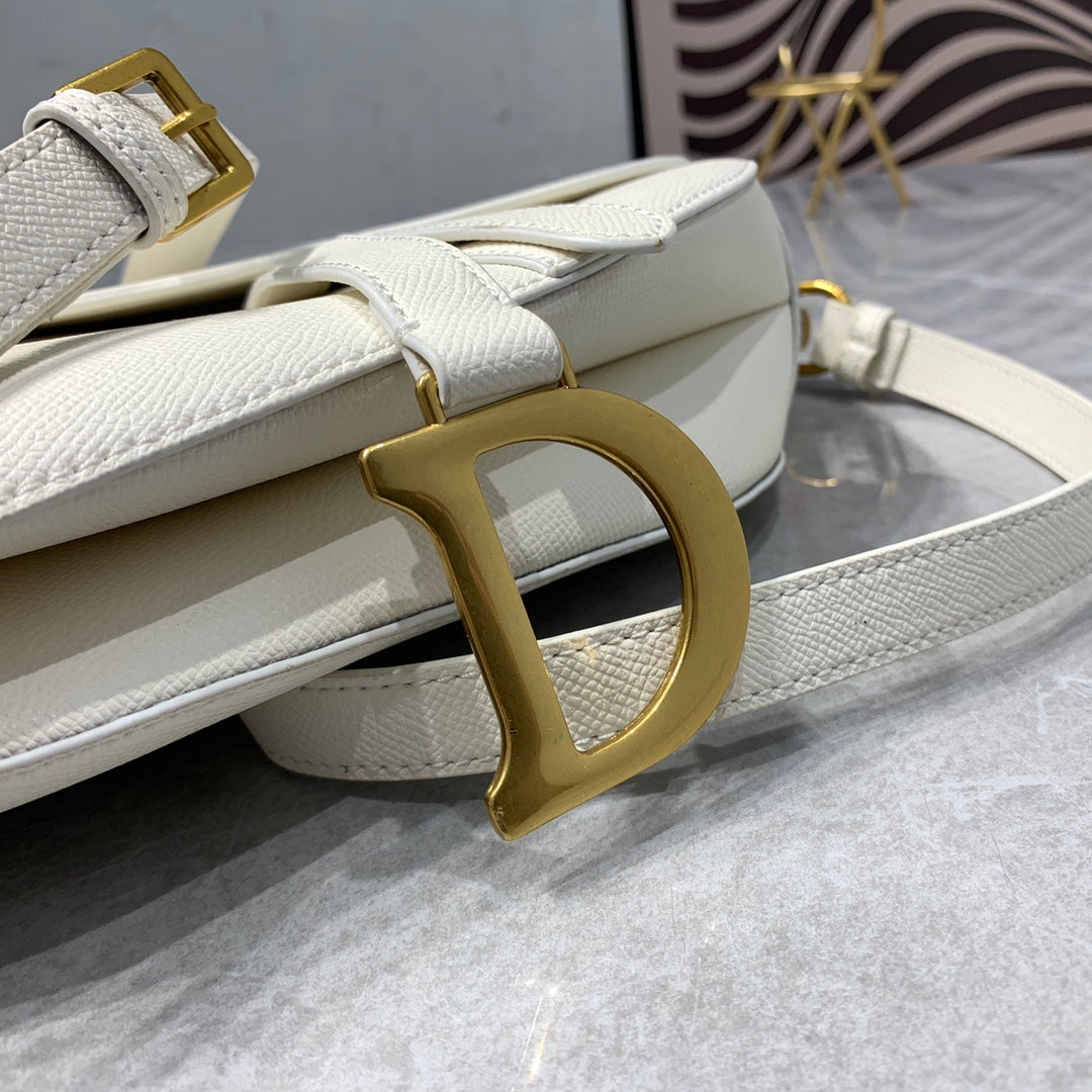 CDサドルバッグストラップ ウォームトープ グレインホワイトカーフスキン