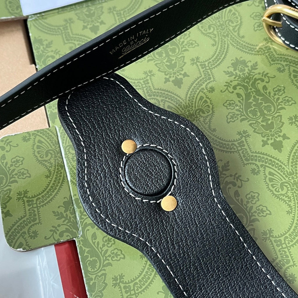 ミディアムショルダーバッグ 39インチ ベージュキャンバスミックス ブラックカーフスキン ゴールド金具