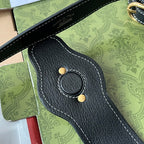 ミディアムショルダーバッグ 39インチ ベージュキャンバスミックス ブラックカーフスキン ゴールド金具