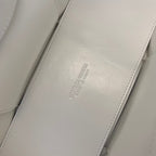 SMALL ARCO TOTE 30 IN WHITE SOFT LAMBSKIN