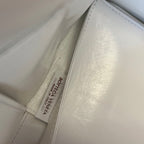 SMALL ARCO TOTE 30 IN WHITE SOFT LAMBSKIN