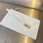 SMALL ARCO TOTE 30 IN WHITE SOFT LAMBSKIN