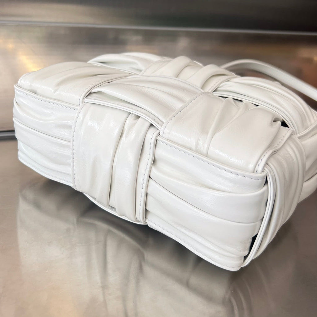 CANDY ARCO TOTE 20 IN WHITE SOFT LAMBSKIN