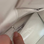 CANDY ARCO TOTE 20 IN WHITE SOFT LAMBSKIN