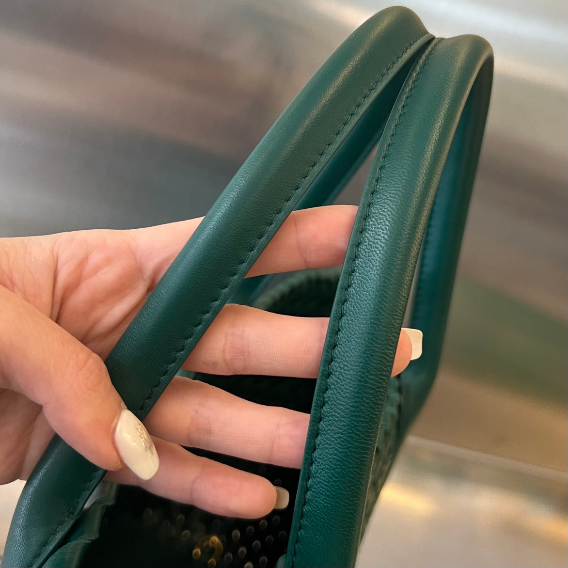 スモール カバット 32 カイトケ グリーン ラムスキン