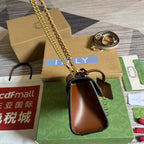 PADLOCK 22 SMALL GG BAG IN BLACK CALFSKIN AND BEIGE CANVAS