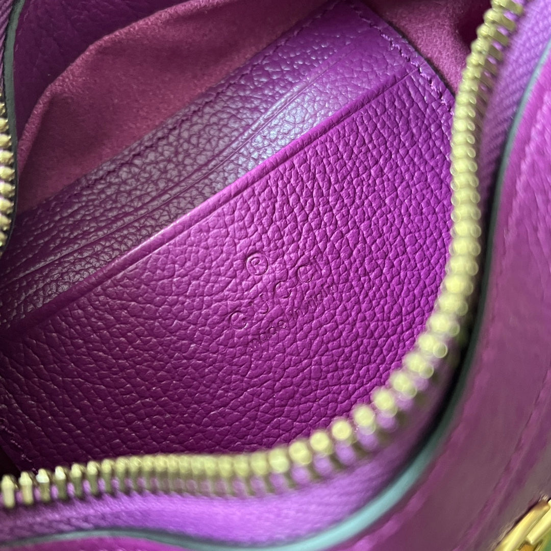 ショルダーバッグ 25インチ バイオレットカーフスキン ゴールド金具