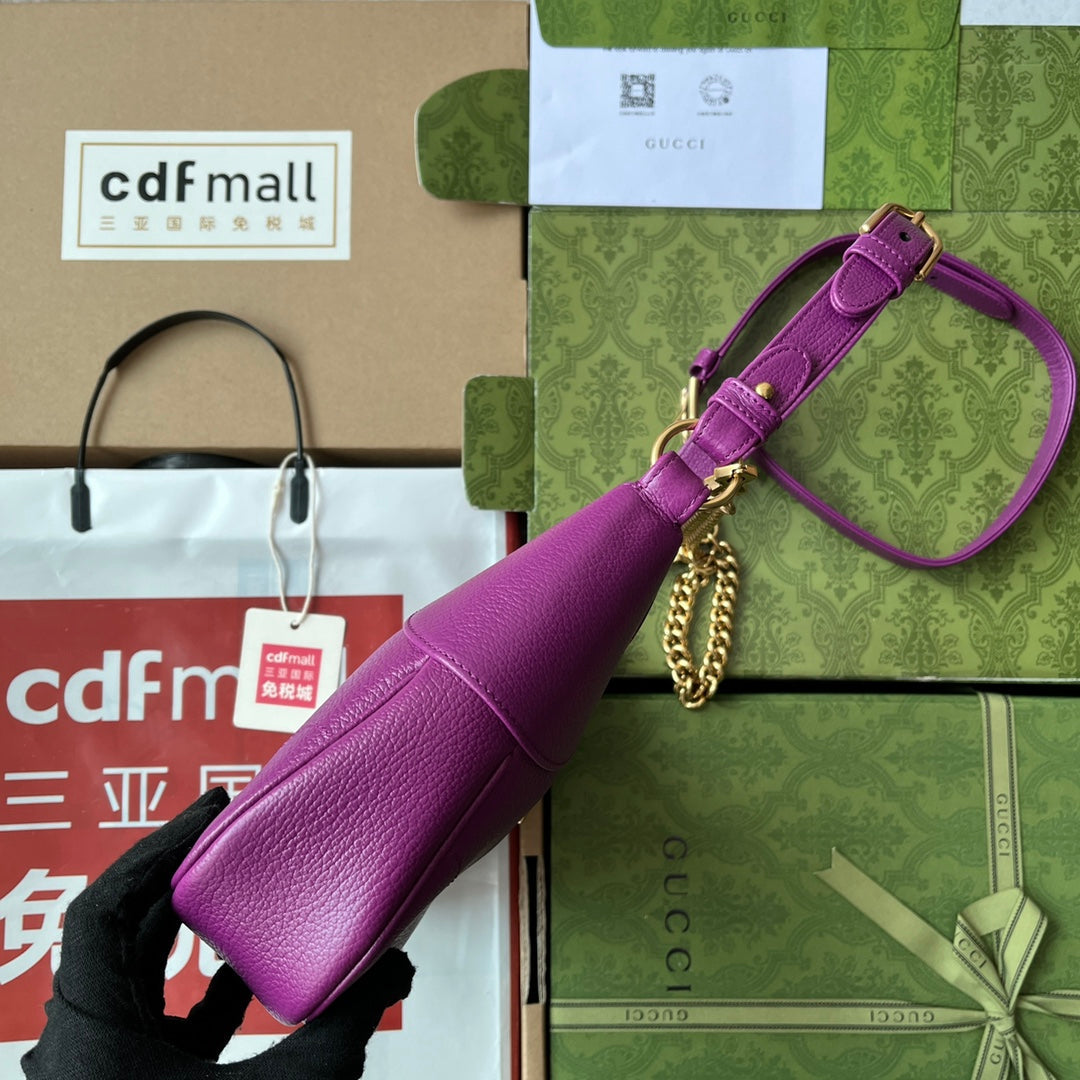 ショルダーバッグ 25インチ バイオレットカーフスキン ゴールド金具