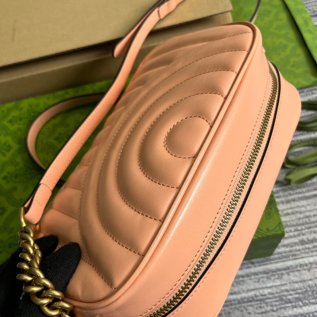 GGマーモント スモール 24 マトラッセ ピーチピンク カーフスキン