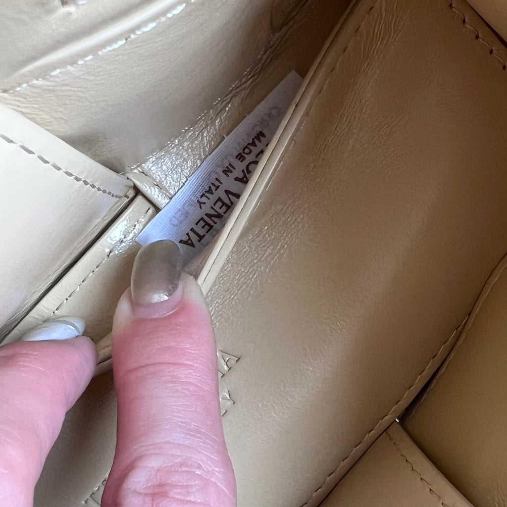 CANDY ARCO TOTE 20 IN BEIGE SOFT LAMBSKIN