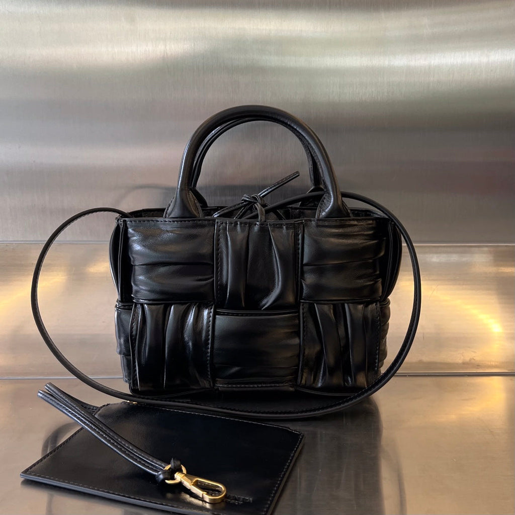 キャンディ アルコ トートバッグ 20 ブラック ソフトラムスキン