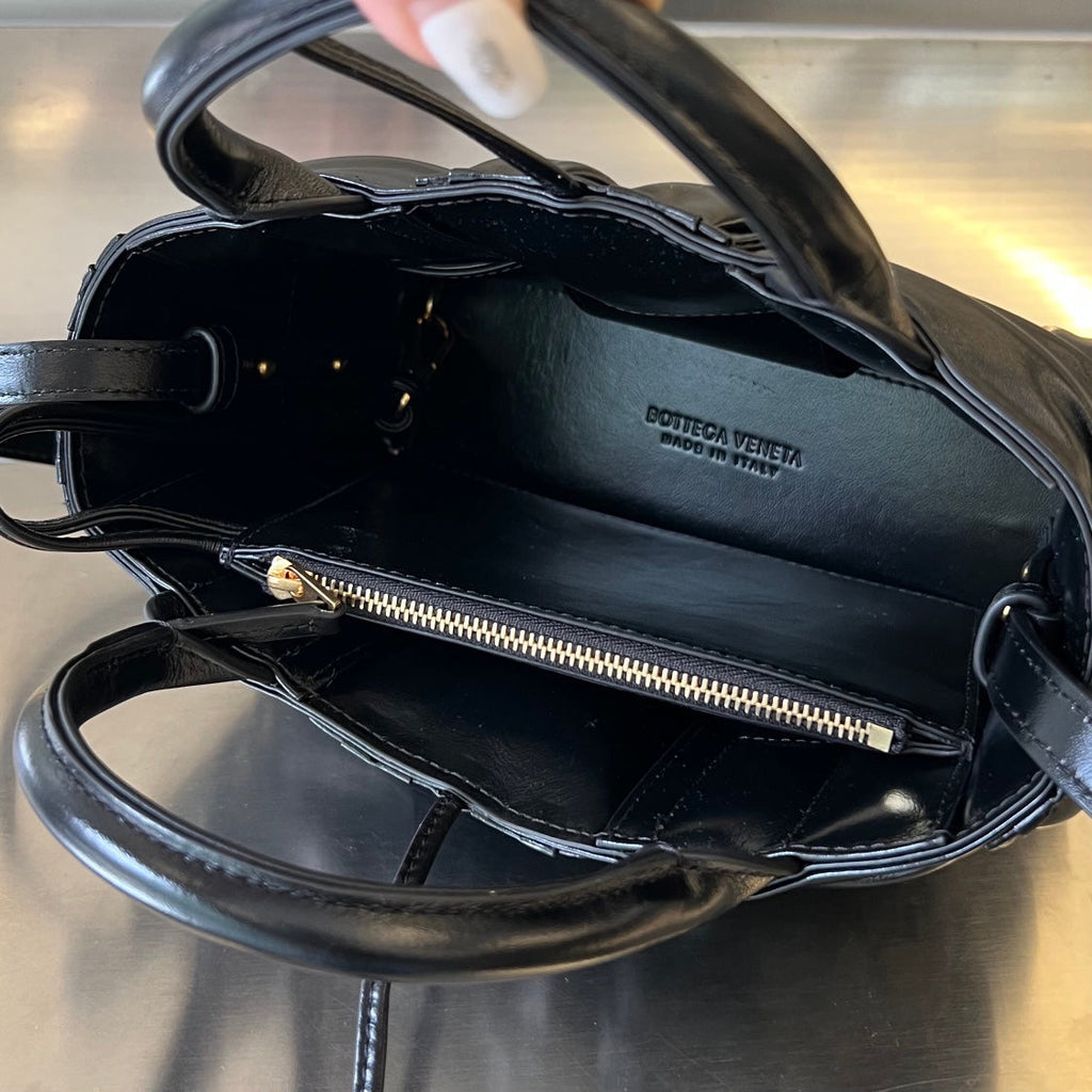 キャンディ アルコ トートバッグ 20 ブラック ソフトラムスキン