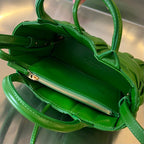 CANDY ARCO TOTE 20 IN GREEN SOFT LAMBSKIN