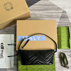 GGマーモント スモール 23 ハンドバッグ（ブラックカーフスキン）