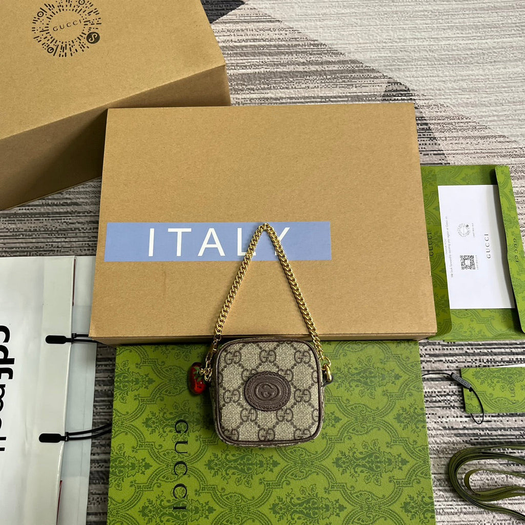 GGスーパーミニ 3ボックスバッグ（ベージュキャンバス）