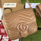 マーモント キルティング ショルダーバッグ 18インチ サイダーブラウン カーフスキン