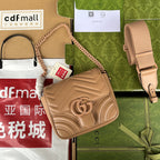 マーモント キルティング ショルダーバッグ 18インチ サイダーブラウン カーフスキン