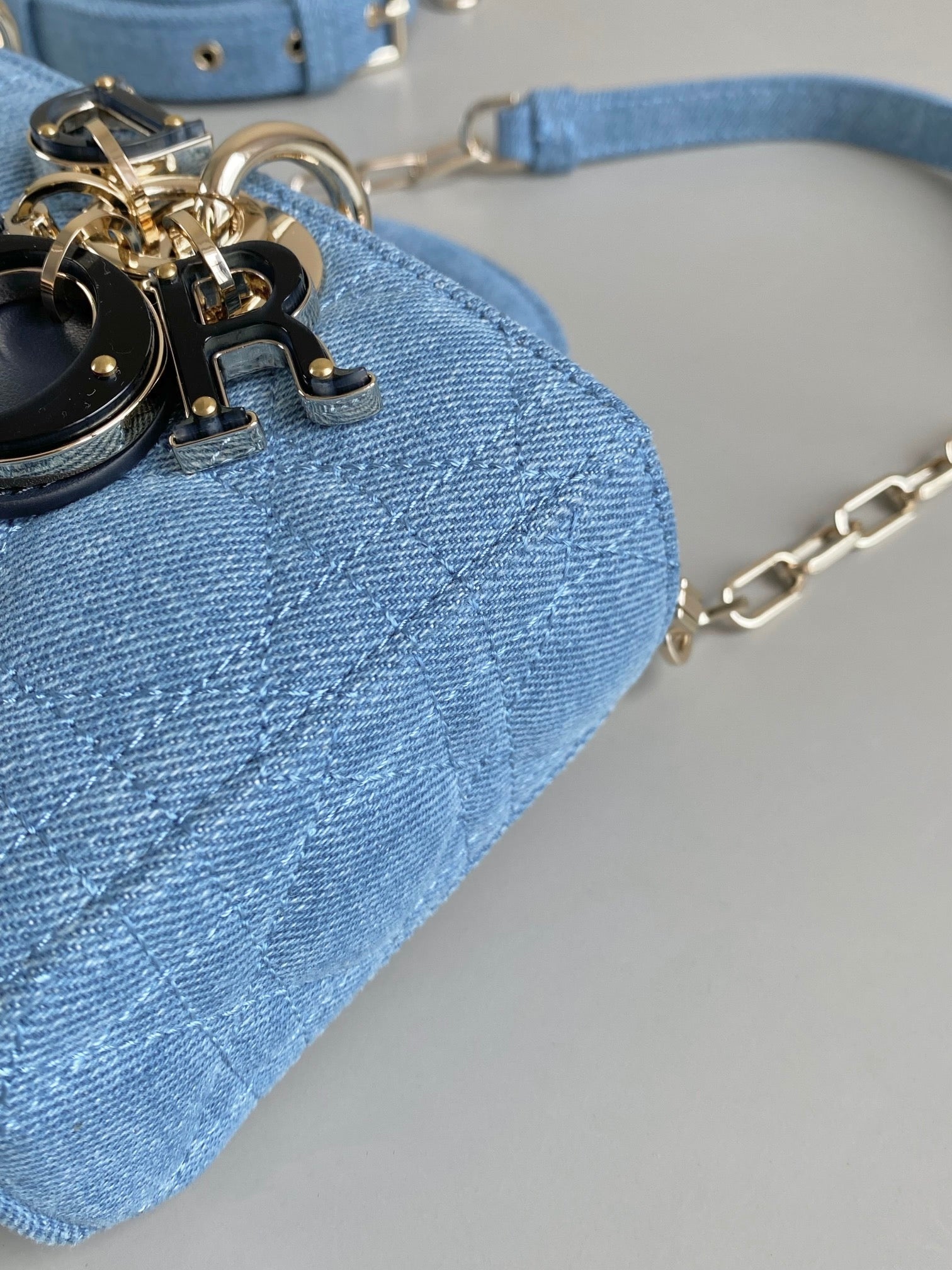 D-JOYバッグ 22 ライトブルー マクロカナージュデニム