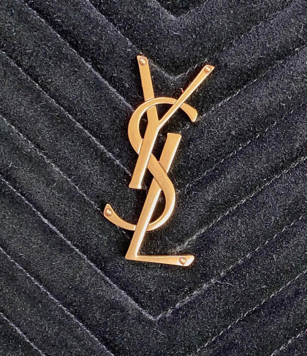 ルー カメラバッグ 23 ブラック スエード＆カーフスキントリム