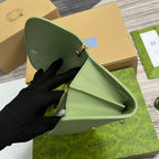 ブロンディ ショルダーバッグ 21 グリーン カーフスキン ゴールド金具