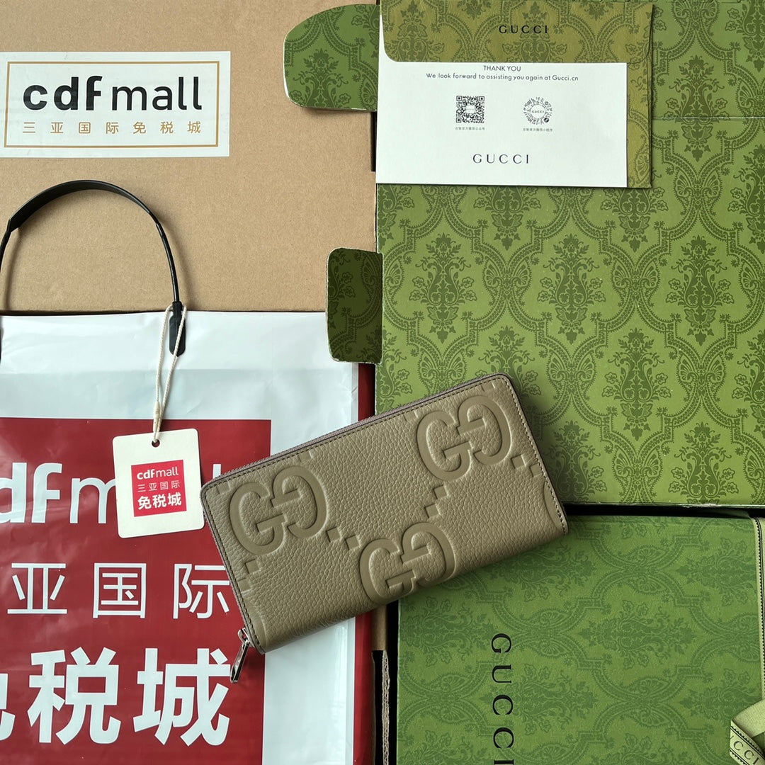 フルジップウォレット 19インチ モスグリーン エンボスカーフスキン