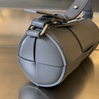 SMALL CYLINDER CASSETTE 21 IN LAVA GRAY CALFSKIN