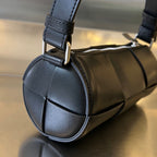 SMALL CYLINDER CASSETTE 21 IN BLACK CALFSKIN