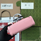 ダイアナ トートバッグ 19 ピンク ラムスキン バンブーハンドル