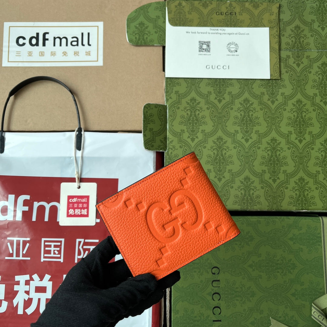 ウォレット 11 オレンジエンボスカーフスキン