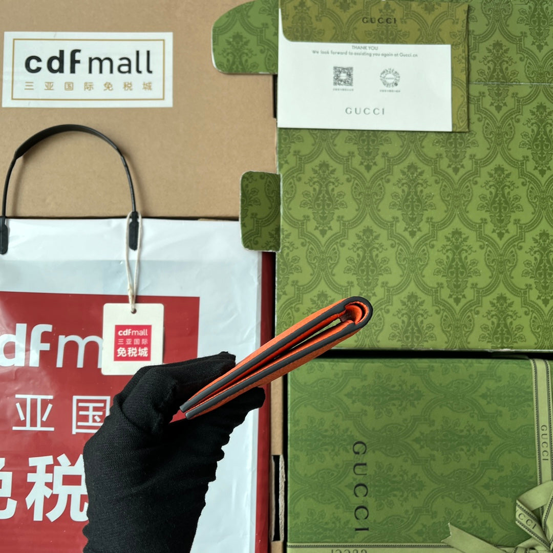 ウォレット 11 オレンジエンボスカーフスキン