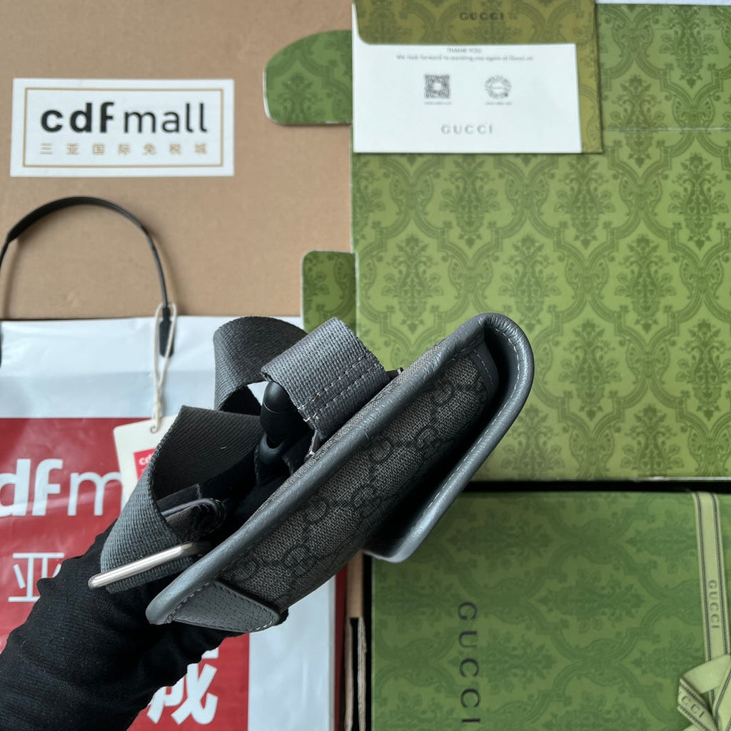 オフィディア ベルトバッグ 24インチ ダークグレー GGカーフスキン