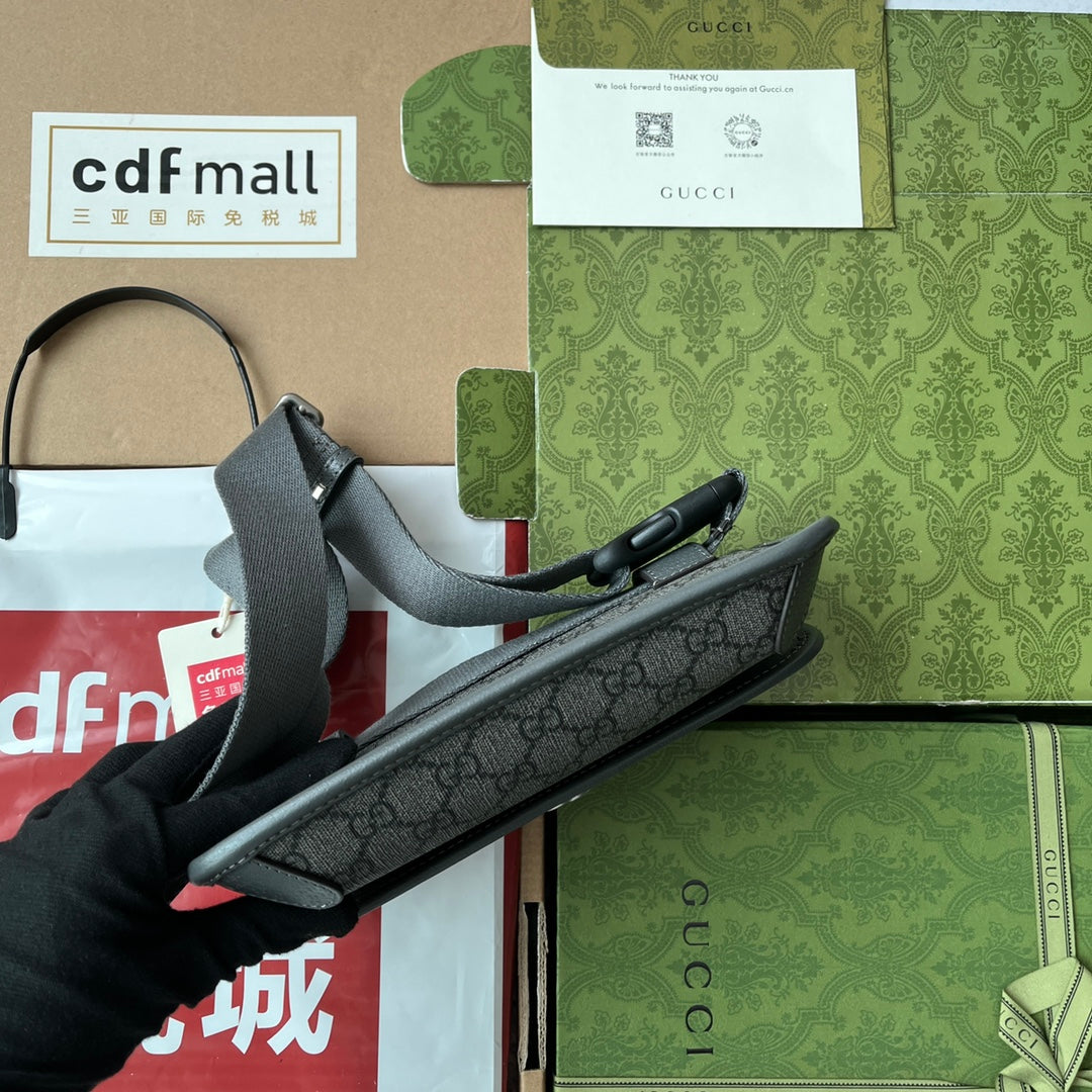 オフィディア ベルトバッグ 24インチ ダークグレー GGカーフスキン