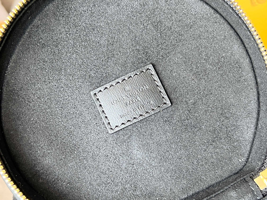 LV 25S プチ ノエ 16インチ ブラウン モノグラム コーティングキャンバス レザートリム ブラック