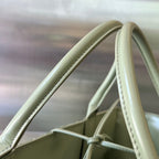 SMALL ARCO TOTE 30 IN TRAVERTINE SOFT LAMBSKIN