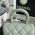 CCミニ15バッグ（スカイブルーカーフスキン、ゴールド金具）