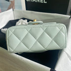 CCミニ15バッグ（スカイブルーカーフスキン、ゴールド金具）