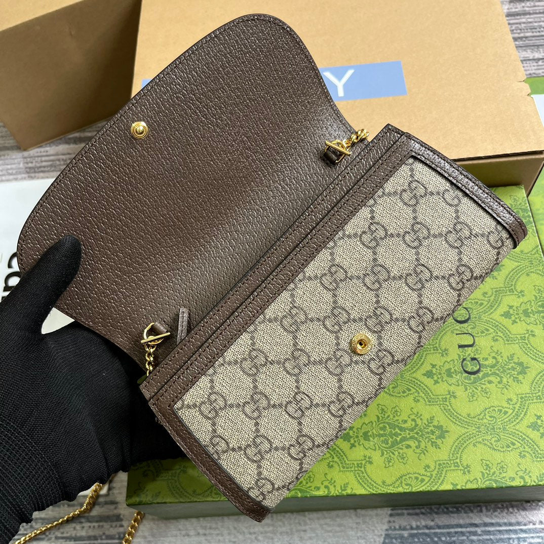 ブロンディ ショルダーバッグ 21 ベージュモノグラムキャンバスとダークブラウンカーフスキントリム、ゴールド金具