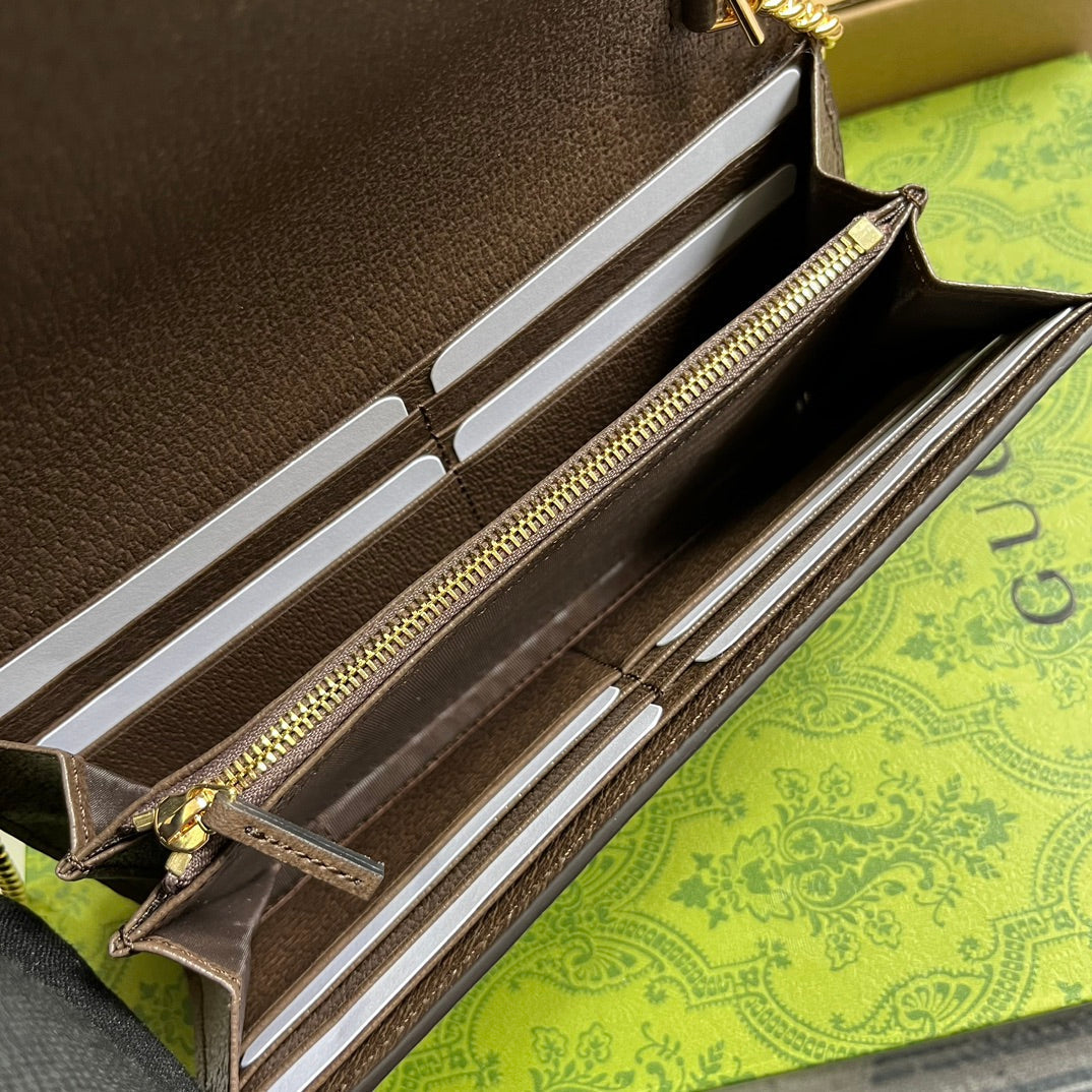 ブロンディ ショルダーバッグ 21 ベージュモノグラムキャンバスとダークブラウンカーフスキントリム、ゴールド金具