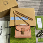 GGオフィディア ミニ 17 ハンドバッグ（ライトピンク キャンバス）