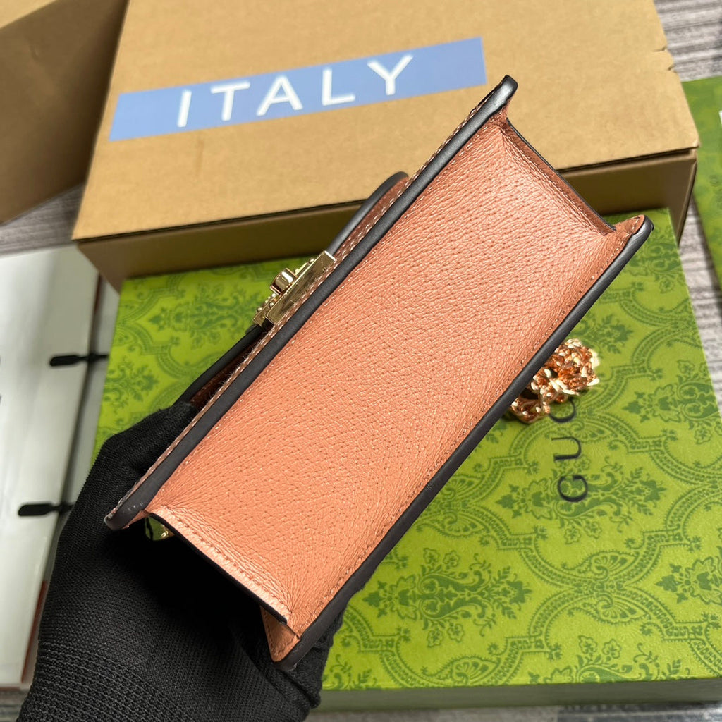 GGオフィディア ミニ 17 ハンドバッグ（ライトピンク キャンバス）