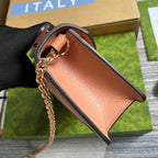 GGオフィディア ミニ 17 ハンドバッグ（ライトピンク キャンバス）