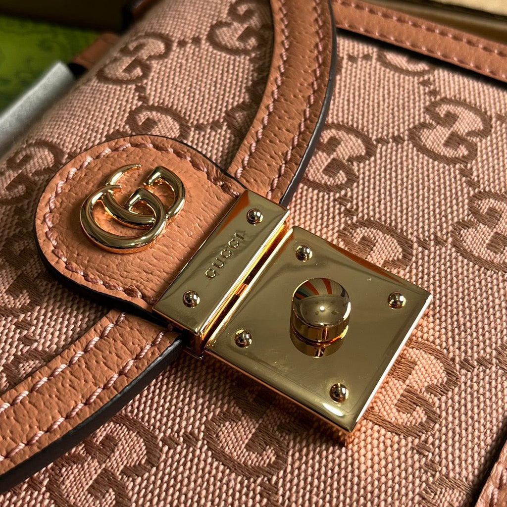 GGオフィディア ミニ 17 ハンドバッグ（ライトピンク キャンバス）