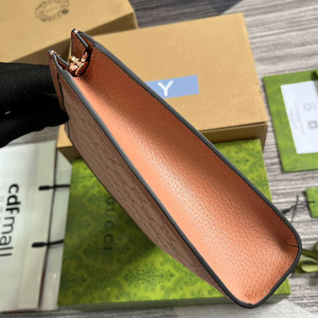 オフィディア GG 27 バッグ（ライトピンク キャンバス＆カーフスキン）