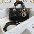 ミニ D-JOY バッグ 17 ブラック ラムスキン